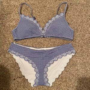Jcrew scalloped seersucker bikini